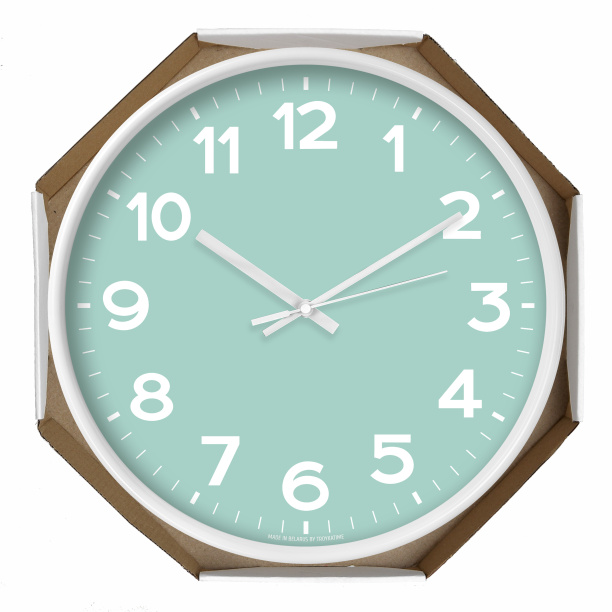 Часы настенные круглые Мята d30 см от магазина ЛесКонПром.ру