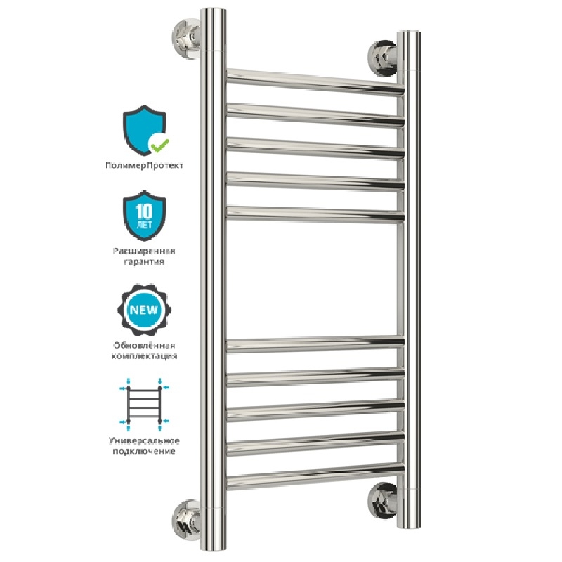 Водяной полотенцесушитель Сунержа Богема прямая 600х300 Хром от магазина ЛесКонПром.ру