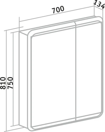 Зеркало-шкаф Runo Эрика 70 от магазина ЛесКонПром.ру