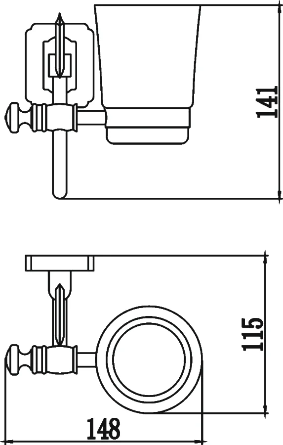 Стакан Savol 64 S-006458 бронза от магазина ЛесКонПром.ру