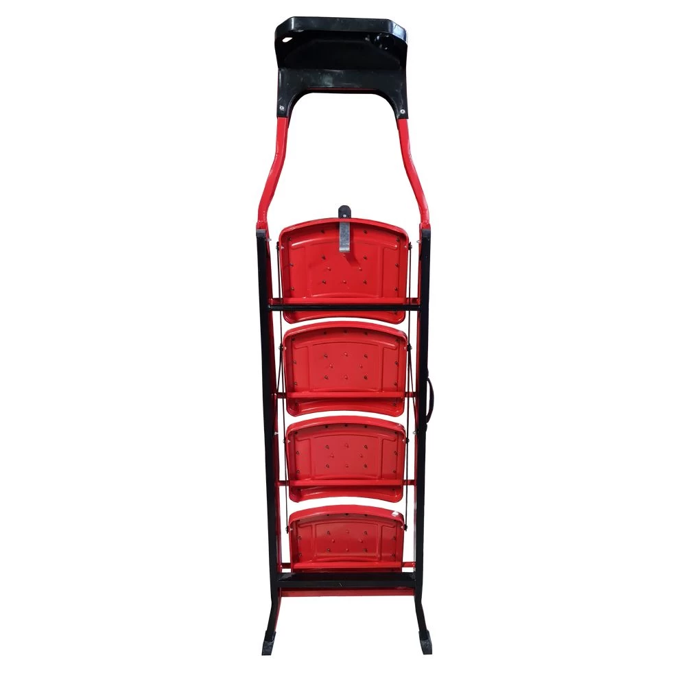 Стремянка стальная с 5 широкими ступенями SAMA зеленого цвета (арт.S-5З) от магазина ЛесКонПром.ру