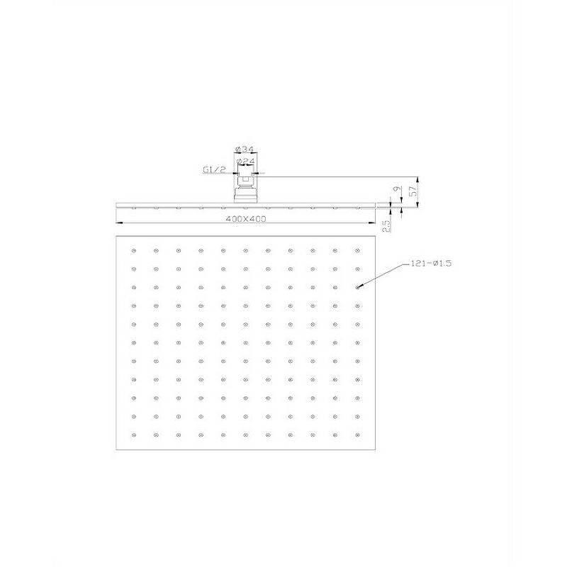 Верхний душ Omnires Slimline WG240CR Хром от магазина ЛесКонПром.ру
