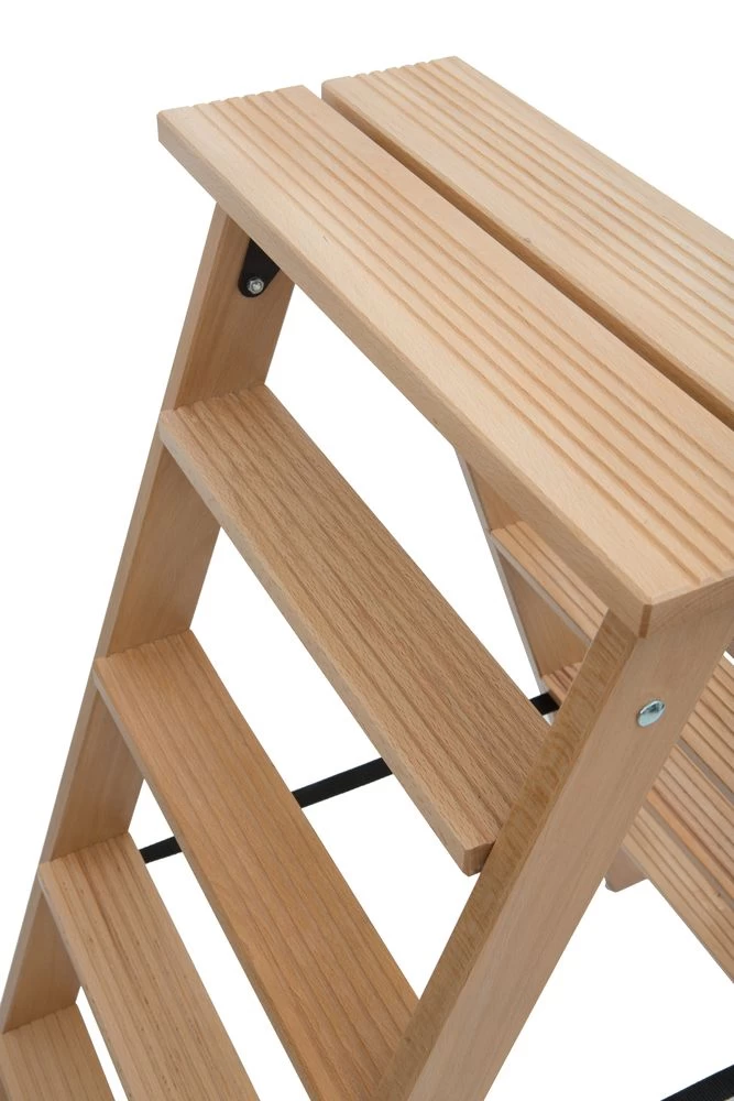 Стремянка двухсторонняя деревянная Hoz-Block Марк 5 ступеней Светлая (арт. ДДС-5С) от магазина ЛесКонПром.ру