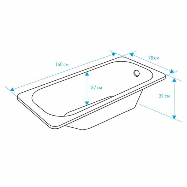 Ванна чугунная 150х70х39 см с ножками от магазина ЛесКонПром.ру