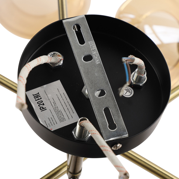 Люстра NEODECO Голда 6х40 Вт Е14 бронза от магазина ЛесКонПром.ру