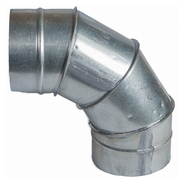 Отвод оцинкованный 125/90 от магазина ЛесКонПром.ру