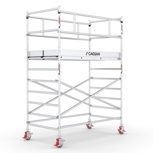 Вышка-тура алюминиевая CAGSAN  ProTUBE 120Х240, рабочая высота 4м30см(L4_FP) от магазина ЛесКонПром.ру