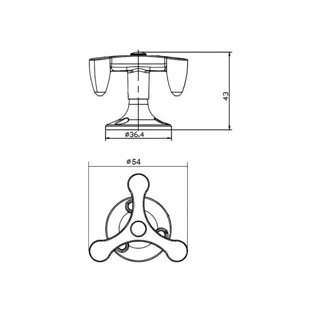 Крючок мебельный JET 589 черный никель от магазина ЛесКонПром.ру