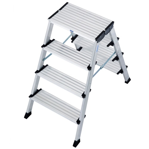 Стремянка алюминиевая двухсторонняя Krause Treppo 2х4 ступени (арт.126047) от магазина ЛесКонПром.ру