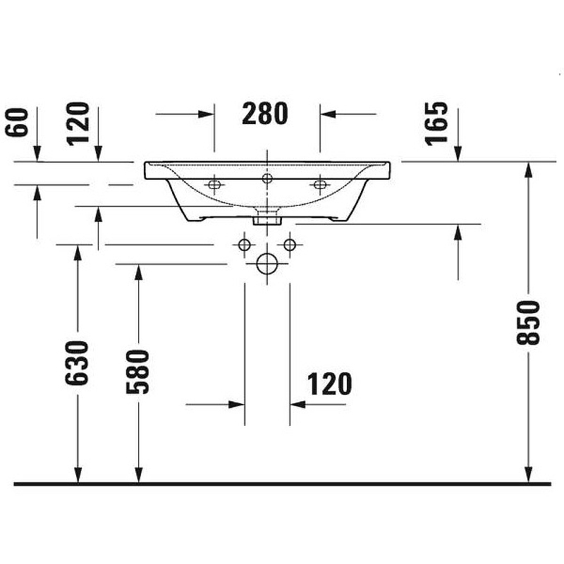 Раковина Duravit D-Neo 65 2367650000 Белая от магазина ЛесКонПром.ру