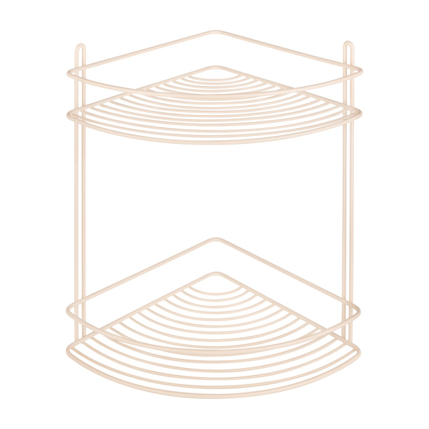 Полка сетчатая ЧМЗ NEW 2-ярусная угловая бежевая от магазина ЛесКонПром.ру
