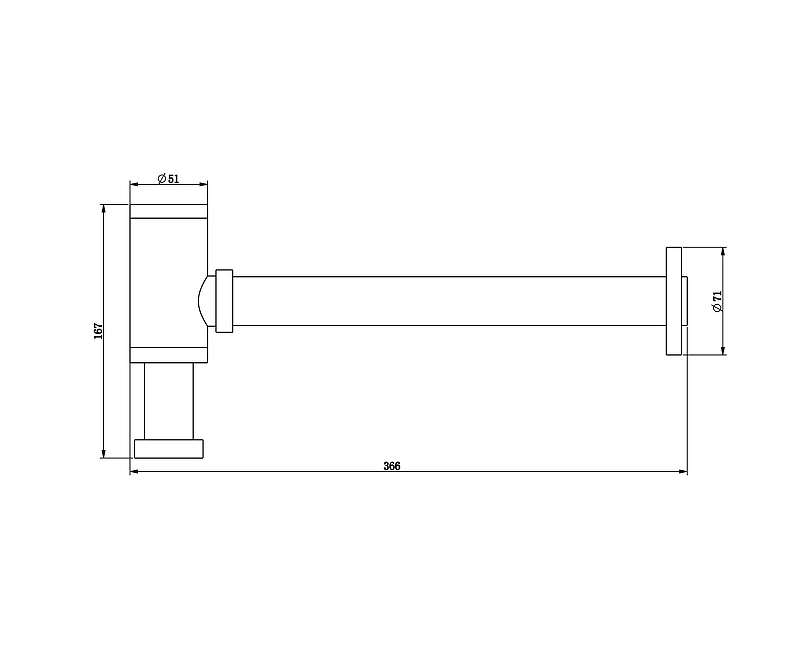 Сифон для раковины Bronze de Luxe 201BR Бронза от магазина ЛесКонПром.ру