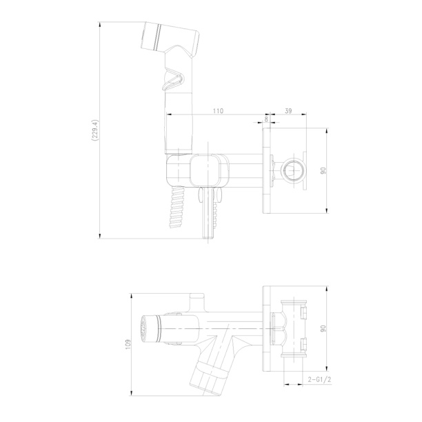 Гигиенический душ LEMARK Solo встраиваемый черный от магазина ЛесКонПром.ру