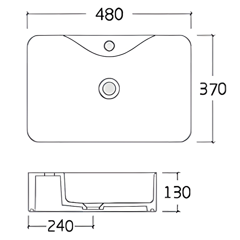 Раковина Comforty 48 PZ-6068 00003122815 Белая от магазина ЛесКонПром.ру