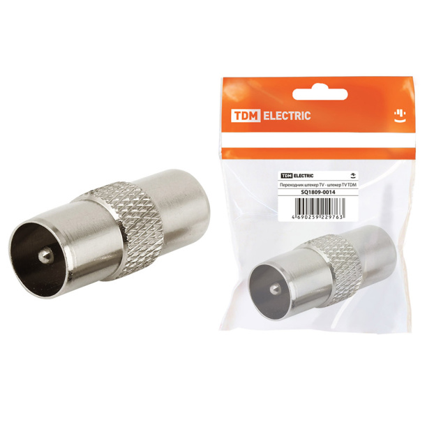 Соединитель TDM ELECTRIC штекер ТВ - штекер ТВ от магазина ЛесКонПром.ру