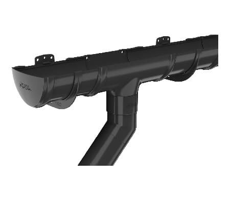 Заглушка желоба ТЕХНОНИКОЛЬ ПВХ 125/82, черный от магазина ЛесКонПром.ру