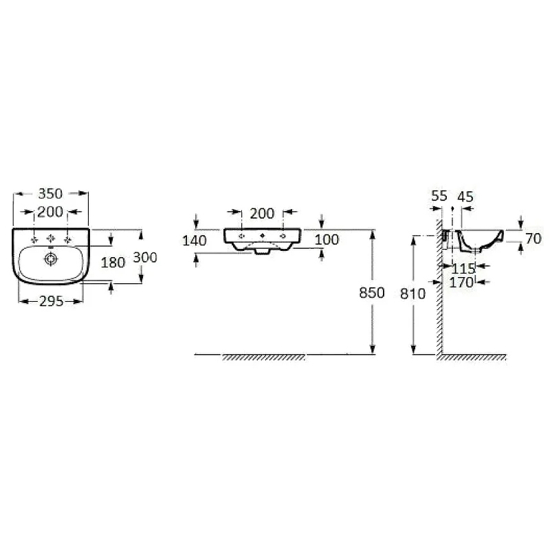 Раковина Roca Debba 35 325999000 Белая от магазина ЛесКонПром.ру