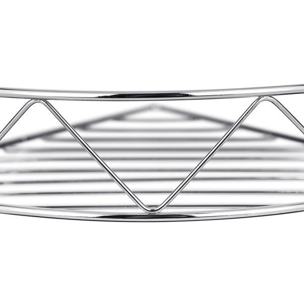 Полка сетчатая Verran Зигзаг 1-ярусная угловая хром от магазина ЛесКонПром.ру