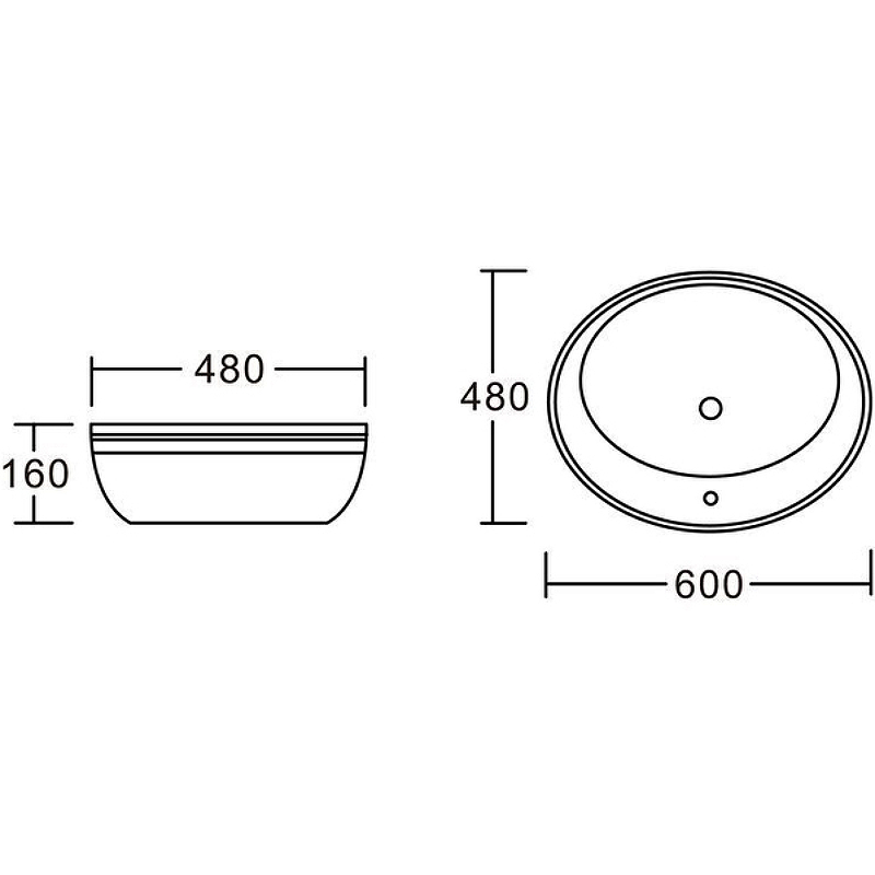Раковина-чаша CeramaLux Lux Classic 60 2150 Белая от магазина ЛесКонПром.ру