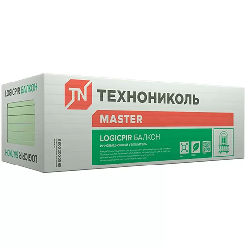 Плита теплоизоляционная LOGICPIR Балкон Ф/Ф 1200х600х50 мм от магазина ЛесКонПром.ру