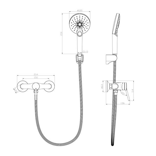 Смеситель для душа LEMARK MINIMA от магазина ЛесКонПром.ру