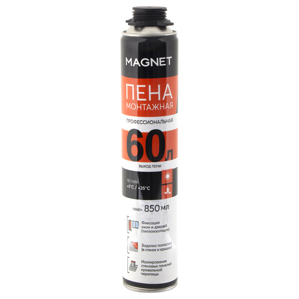 Монтажная пена профессиональная MAGNET 850 мл от магазина ЛесКонПром.ру