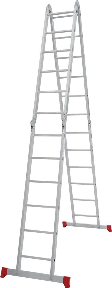 Алюминиевая четырехсекционная лестница-трансформер 340 мм NV2320 НОВАЯ ВЫСОТА 4х6 арт.2320406 от магазина ЛесКонПром.ру