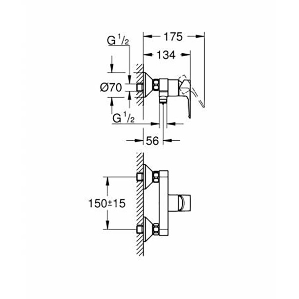Смеситель для душа GROHE Bauloop New от магазина ЛесКонПром.ру