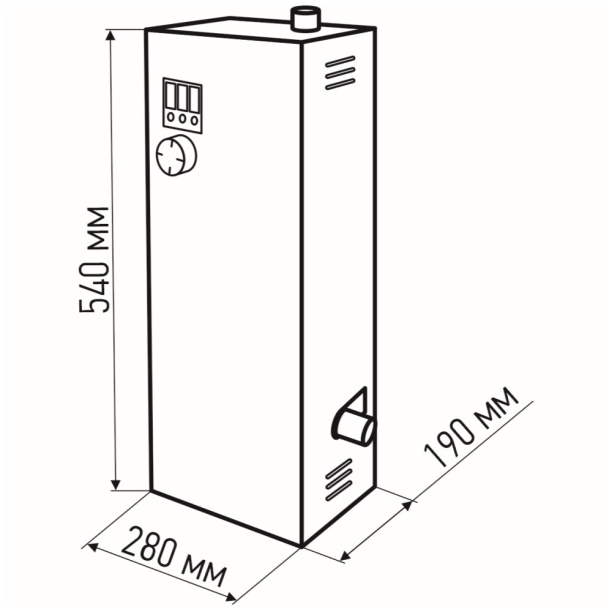 Котел электрический УралПром ЭВПМ-3 кВт 220 В от магазина ЛесКонПром.ру