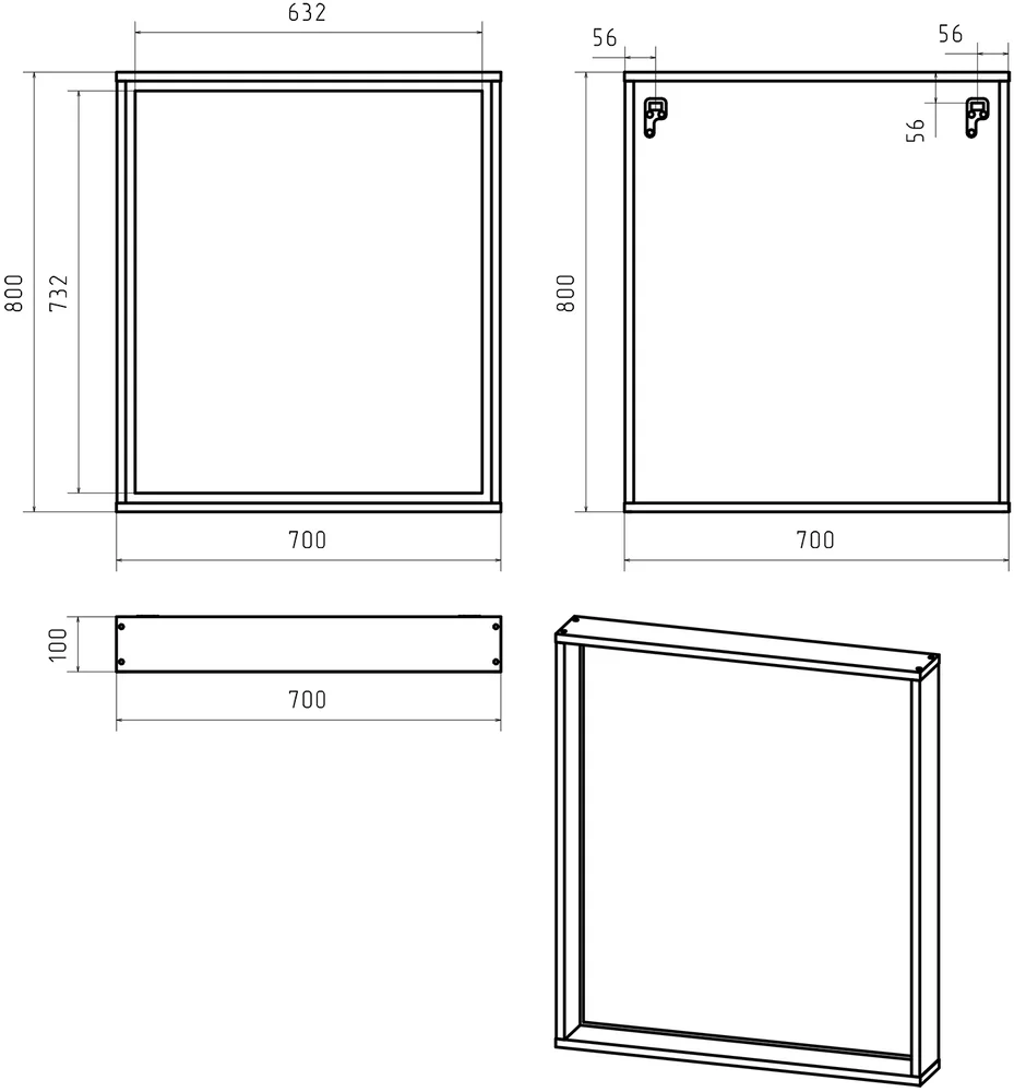 Зеркало Brevita Dallas 70 с полкой от магазина ЛесКонПром.ру
