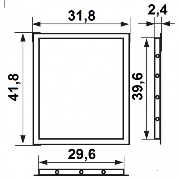 Люк ревизионный Evecs 20х40 см пластиковый от магазина ЛесКонПром.ру