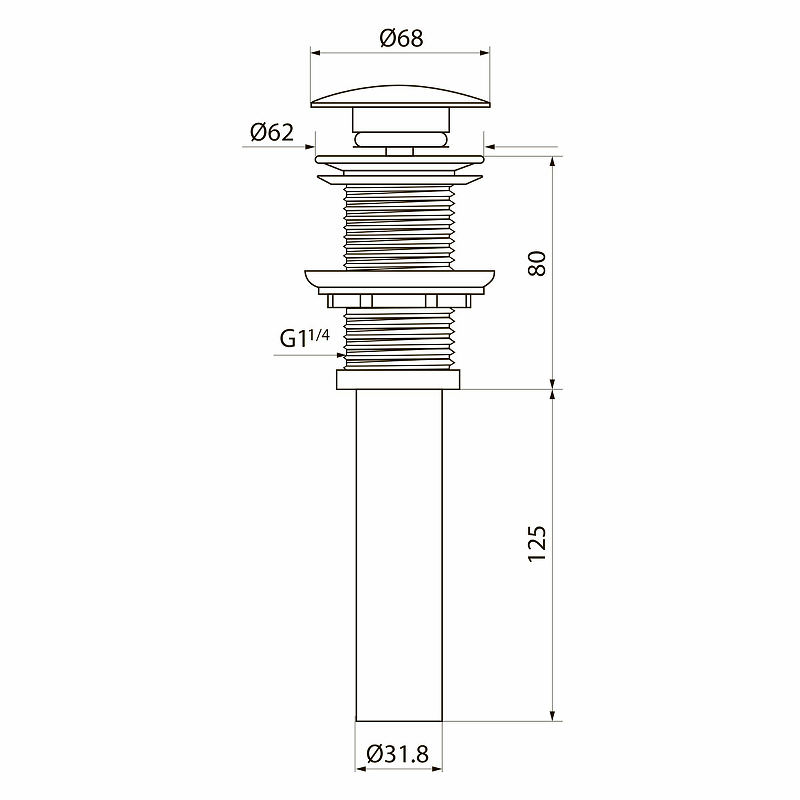 Донный клапан Point PN000Z1 Хром от магазина ЛесКонПром.ру