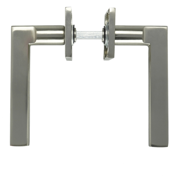 Ручки дверные NEODECO L063 никель от магазина ЛесКонПром.ру