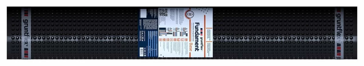 Мембрана профилированная GRUNTFLEX Fundament Base 2000х20000 от магазина ЛесКонПром.ру