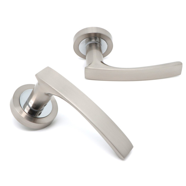 Ручки дверные NEODECO А52343 никель от магазина ЛесКонПром.ру