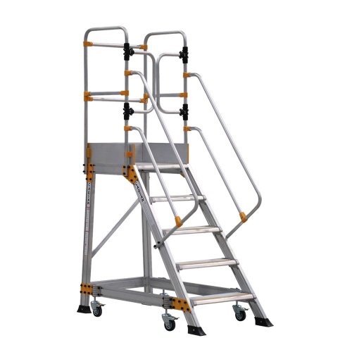 Алюминиевая промышленная платформа 5 ступеней CAGSAN односторонняя (арт.EP4) от магазина ЛесКонПром.ру