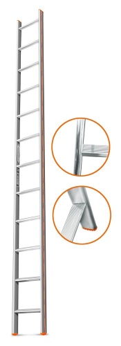 Односекционная алюминиевая лестница  Комфорт-Профи 12 ступеней Эйфель от магазина ЛесКонПром.ру