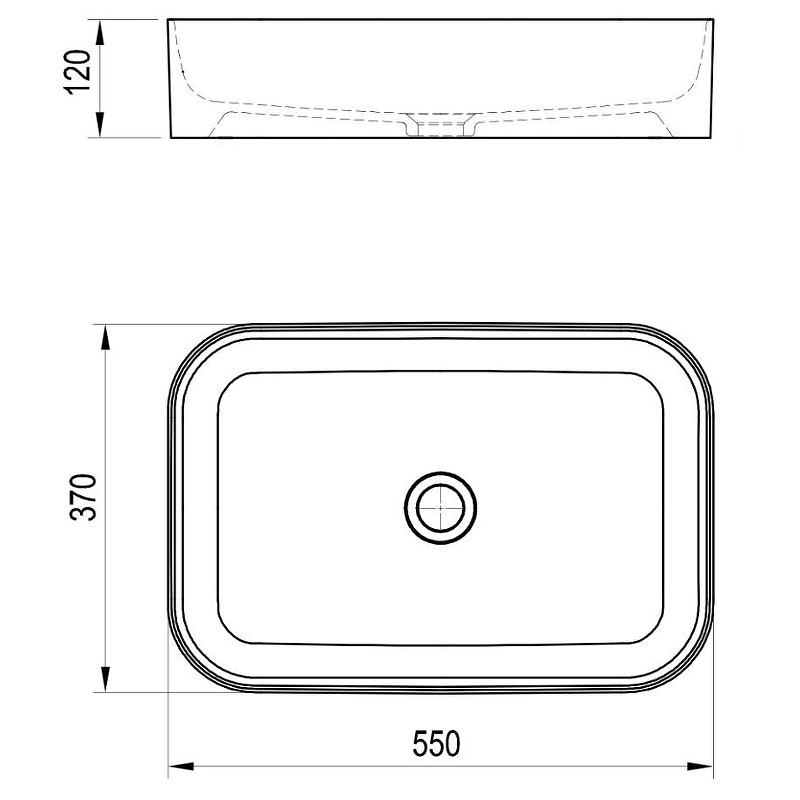 Раковина-чаша Ravak Ceramic R Slim 55 XJX01155002 Белая от магазина ЛесКонПром.ру
