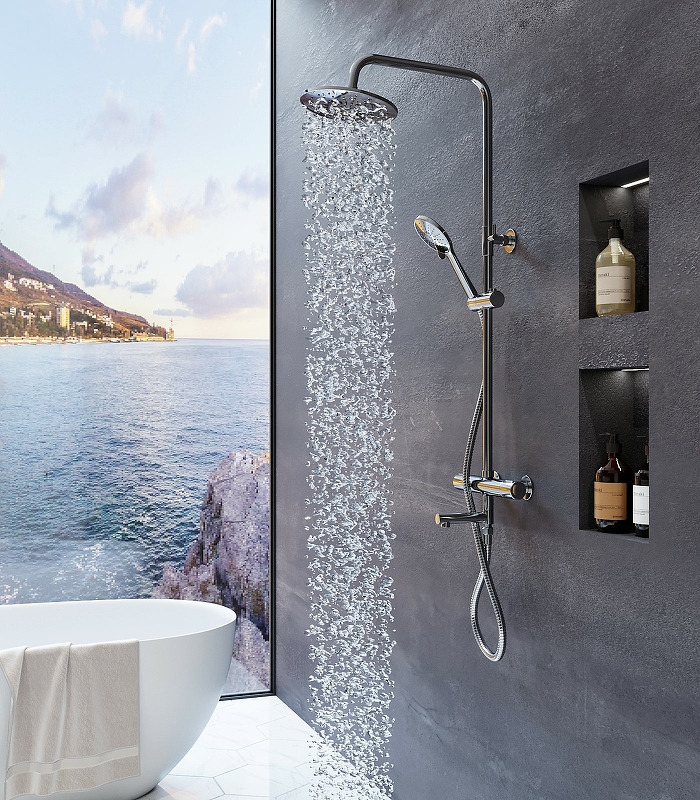 Душевая система Agger Thermo A2461100 Хром от магазина ЛесКонПром.ру