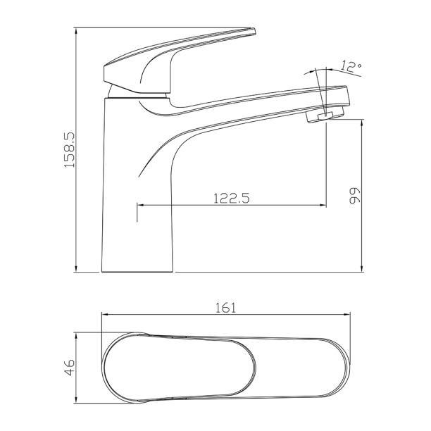 Смеситель для раковины ROSSINKA RS45 хром от магазина ЛесКонПром.ру