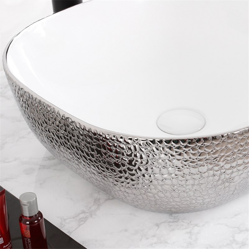 Раковина-чаша Mira 43 MR-4343WS Белая Серебро от магазина ЛесКонПром.ру