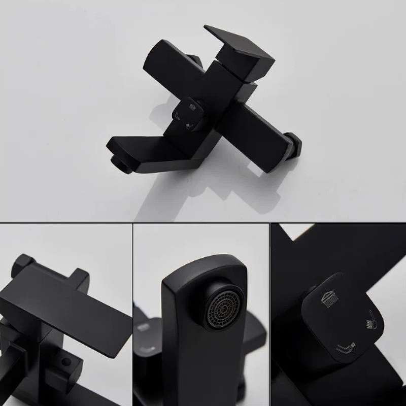 Душевая система Accoona A83201F Черная от магазина ЛесКонПром.ру