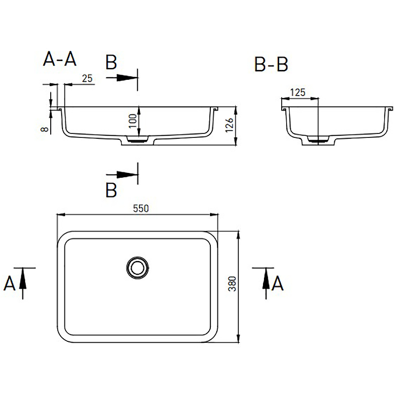Раковина Salini Marea 55 09 1802209M Белая матовая от магазина ЛесКонПром.ру