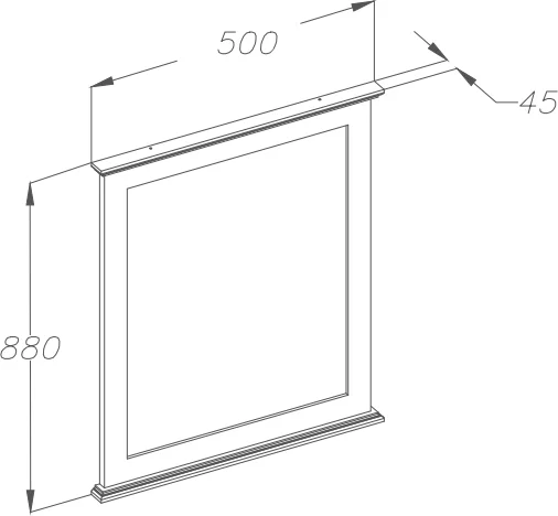 Зеркало Opadiris Палермо 50 светлый орех от магазина ЛесКонПром.ру