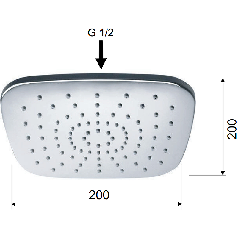 Верхний душ Remer 356AD20X Хром от магазина ЛесКонПром.ру
