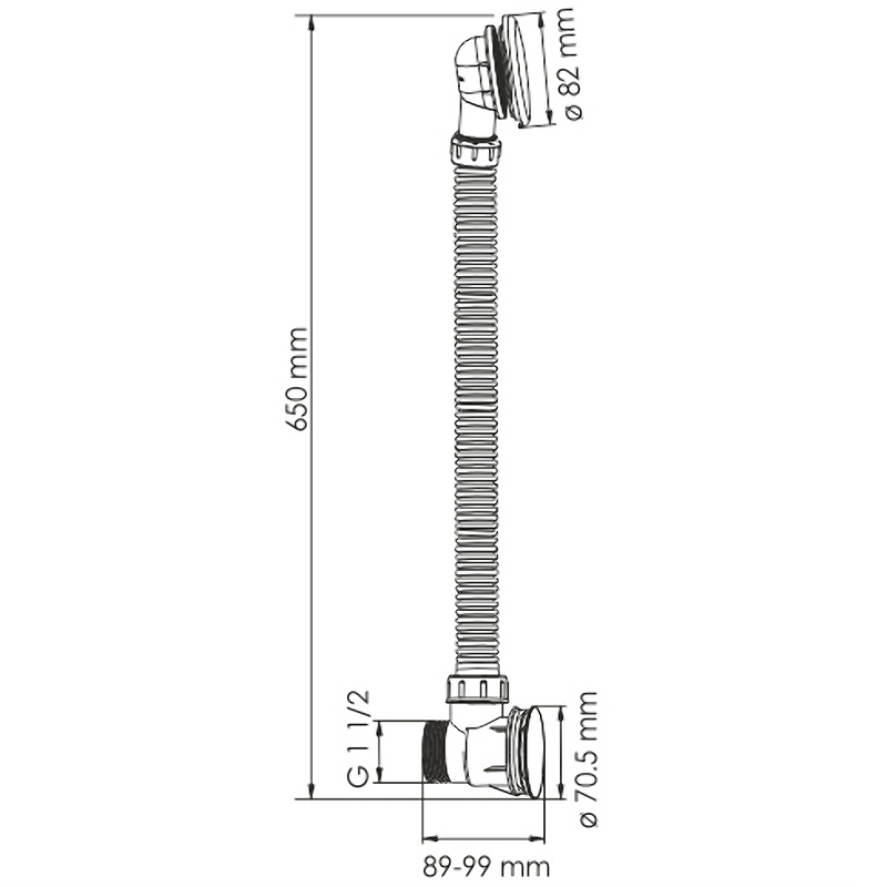 Слив-перелив WasserKRAFT A074 click-clack Хром от магазина ЛесКонПром.ру