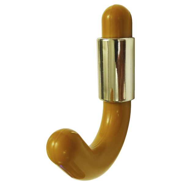 Крючок мебельный пластиковый малый бежевый/золото от магазина ЛесКонПром.ру