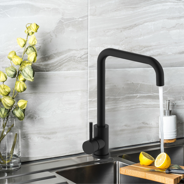 Смеситель для кухни Olives Balear черный от магазина ЛесКонПром.ру