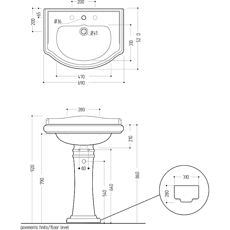 Раковина Migliore Bella 69 20606 Белая от магазина ЛесКонПром.ру