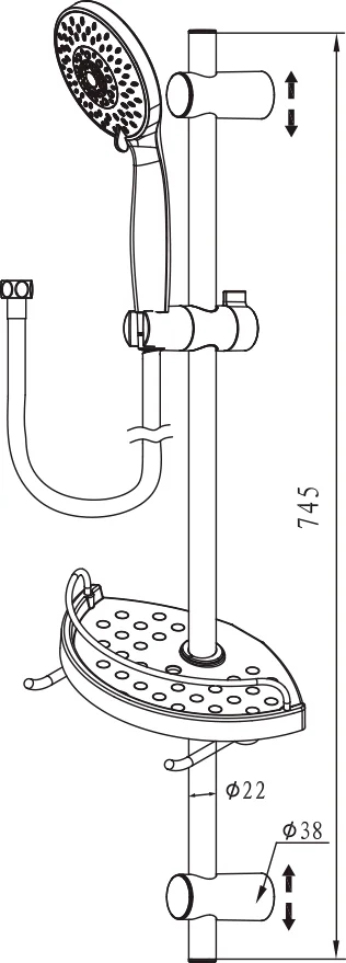 Душевой гарнитур Olive'S BD03 от магазина ЛесКонПром.ру